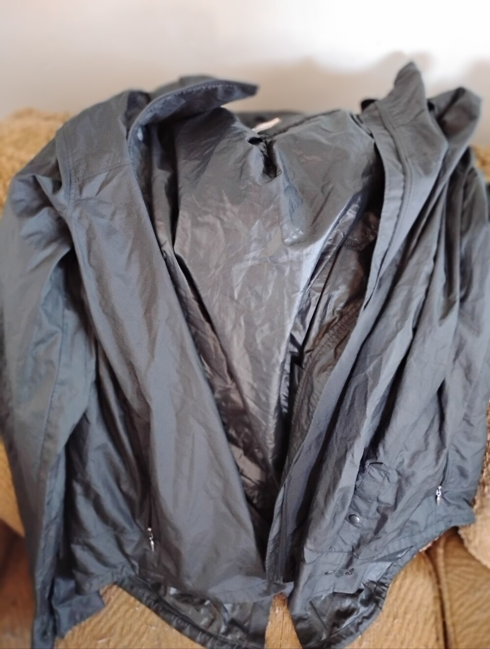 Columbia Women's Black Hooded Rain Jacket